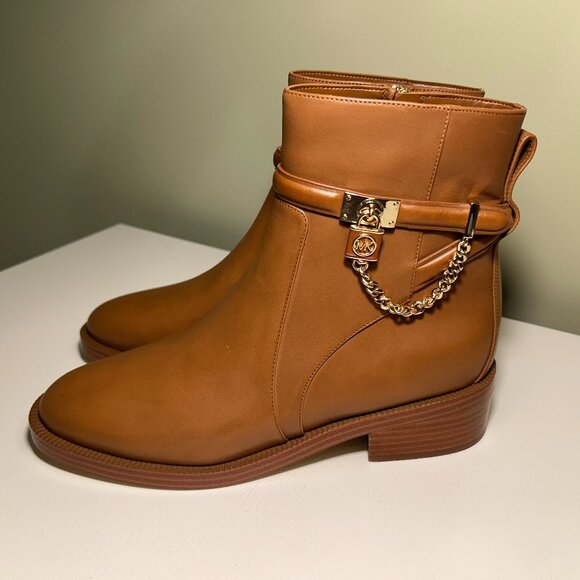 Michael Kors Hamilton Embellished Leather Ankle Boot - Picture 10 of 12